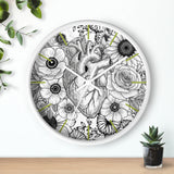 Botanical Heart Wall Clock
