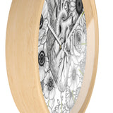 Botanical Heart Wall Clock