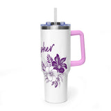 Sonographer Floral Vacuum Thermal Tumbler, 40oz