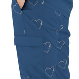Sonographer Heart Scrub Set | V-Neck Medical Scrubs
