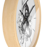 Anatomical Heart Floral Wall Clock