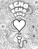iHeartEcho Cardiovascular Sonographer Coloring Book – Over 150 Pages of Echocardiography and Anatomy Relaxation!