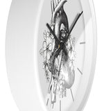 Anatomical Heart Floral Wall Clock