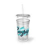 Sonographer 16 oz Insulated Tumbler with Straw