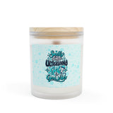 Smells Like Ultrasound Gel & Good Vibes Frosted Glass Candle