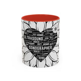 Sonographer Heart Accent Coffee Mug (11, 15oz)