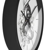 Anatomical Heart Floral Wall Clock