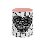Sonographer Heart Accent Coffee Mug (11, 15oz)
