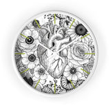 Botanical Heart Wall Clock