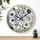 Botanical Heart Wall Clock