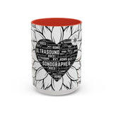 Sonographer Heart Accent Coffee Mug (11, 15oz)
