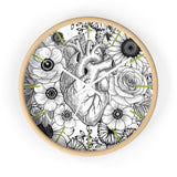Botanical Heart Wall Clock