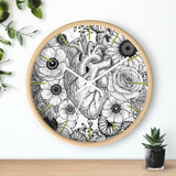 Botanical Heart Wall Clock