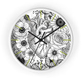 Botanical Heart Wall Clock