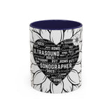 Sonographer Heart Accent Coffee Mug (11, 15oz)