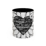 Sonographer Heart Accent Coffee Mug (11, 15oz)