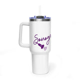 Sonographer Floral Vacuum Thermal Tumbler, 40oz