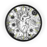 Botanical Heart Wall Clock