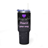 Personalized Sonographer Sparkle Vacuum Thermal Tumbler, 40oz