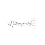 Sonography EKG SoundwavesTransparent Outdoor Stickers, Die-Cut, 1pcs