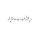 Sonography EKG Transparent Outdoor Stickers, Die-Cut, 1pcs