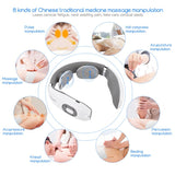 Electric Pulse Neck Massager Cervical Traction Collar Therapy Pain Relief Stimulator Guasha Acupuncture Cupping Patting Massage