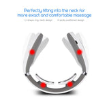 Electric Pulse Neck Massager Cervical Traction Collar Therapy Pain Relief Stimulator Guasha Acupuncture Cupping Patting Massage