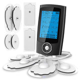 Rechargeable 16 Modes Electronic Pulse Massager EMS TENS Unit Muscle Stimulator Pain Relief Therapy with 12pcs Electrode Pads
