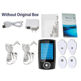 Rechargeable 16 Modes Electronic Pulse Massager EMS TENS Unit Muscle Stimulator Pain Relief Therapy with 12pcs Electrode Pads