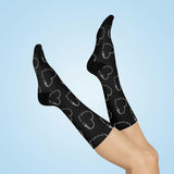 Crew Socks - Sonographer Heart Probe (Black)